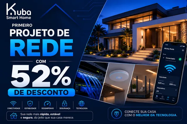 Primeiro projeto de rede com 52% de desconto