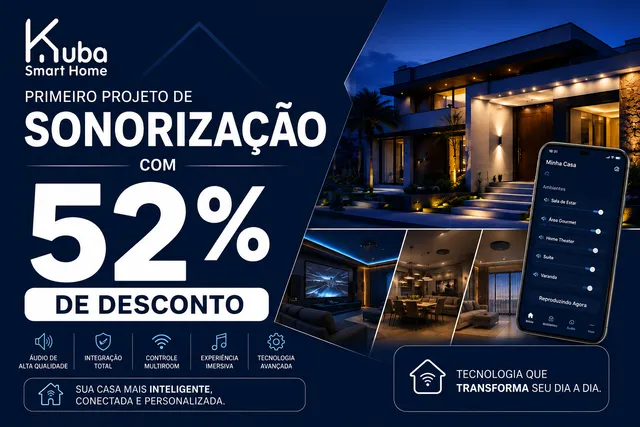 Primeiro projeto de sonorização com 52% de desconto