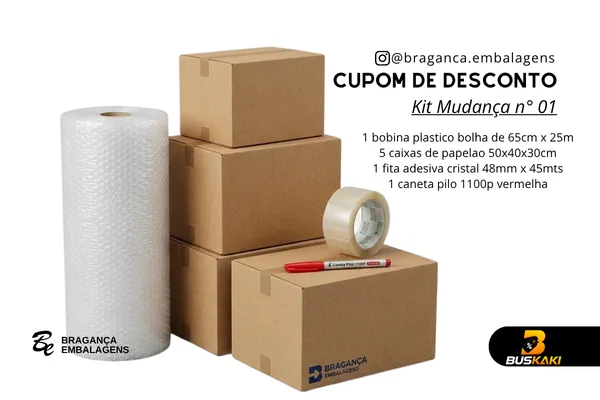 Super Desconto no Kit Mudança Completo! Proteção total para seus pertences.